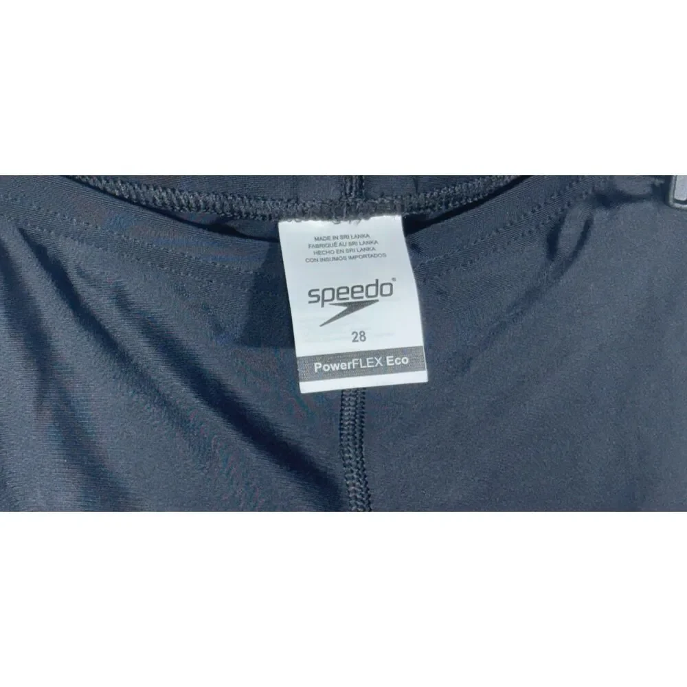Speedo PowerFLEX Eco Youth 28 Black Jammer Competition Swim Shorts NWT